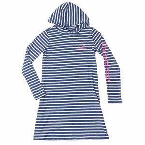 Vineyard Vines 7/8 navy striped long sleeve dress